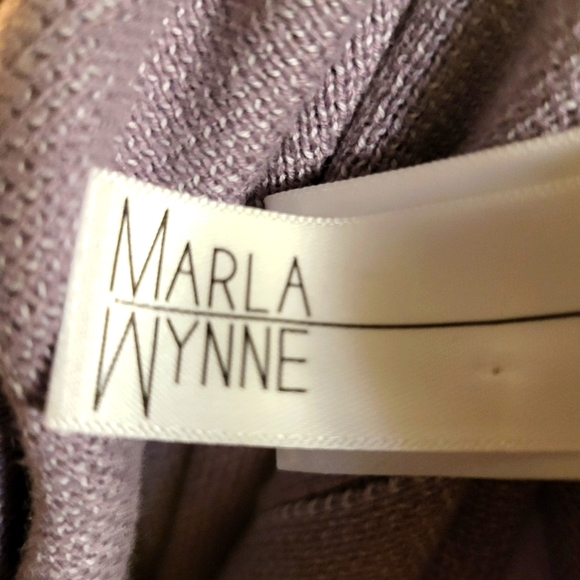 Marla Wynne Jacquard Knit Drama Topper in Lilac P1X - Picture 7 of 9